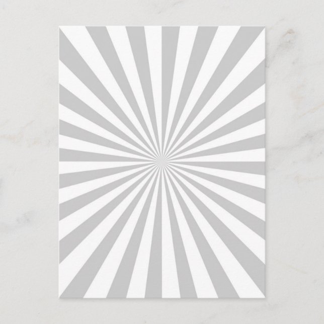 Classic Grey Burst Spinning Wheel Customise This! Postcard (Front)