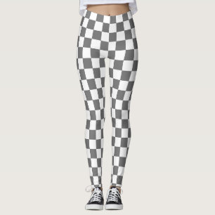 Classic grey chequerboard leggings