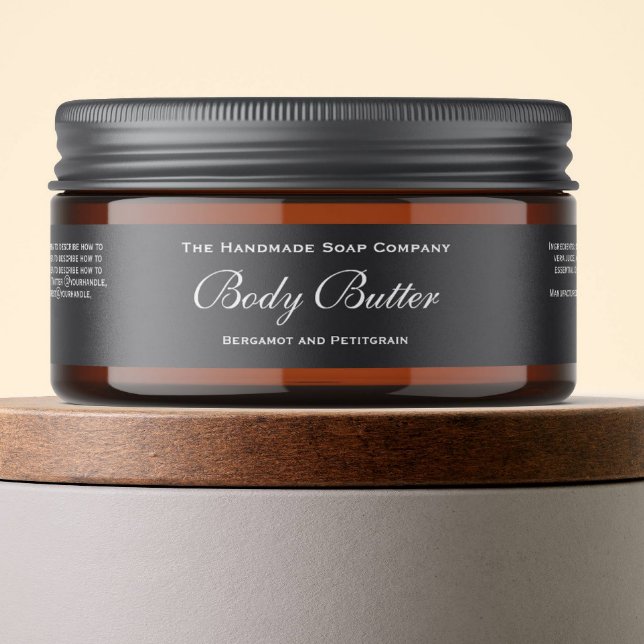 Classic Grey Cosmetics Jar Label 1" x 7.25" (Creator Uploaded)