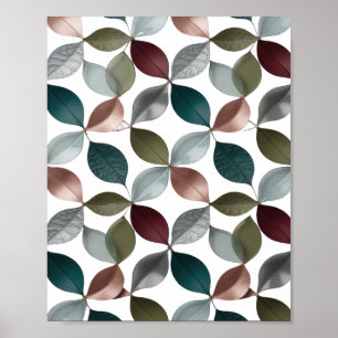 Classic Grey LEAFY Slogan Design Poster