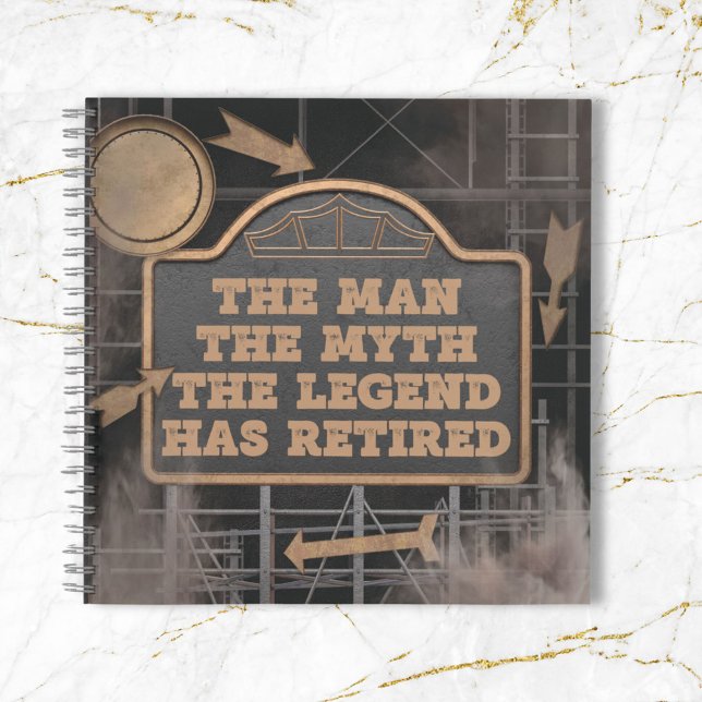 Classic Grey Metal Legend Retirement Guest Book (In situ)