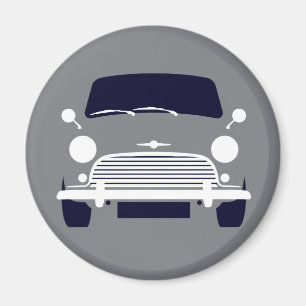 Classic Grey Morris Mini Cooper Magnet