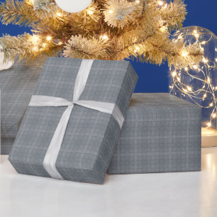 Classic Grey Plaid Gift Wrap for Any Occasion