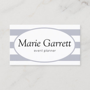 Classic Grey Stripes Business Card