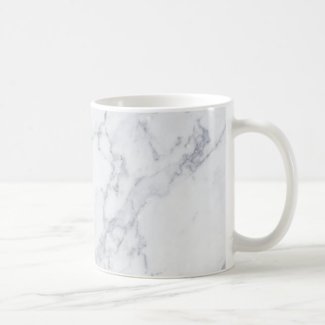Classic grey white marble coffee mug (Right)