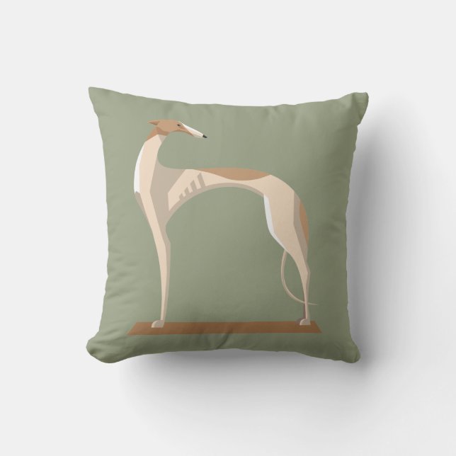 Classic greyhound throw cushion (Front)