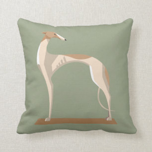 Classic greyhound throw cushion