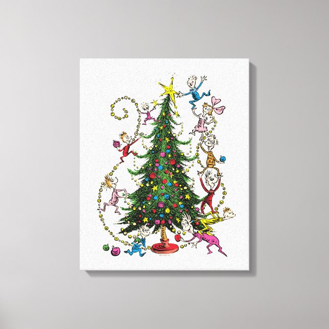Classic Grinch | Christmas Tree Canvas Print (Front)
