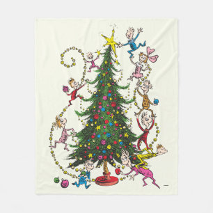 Classic Grinch   Christmas Tree Fleece Blanket