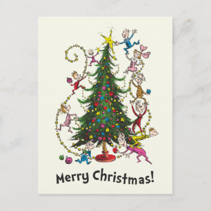 Classic Grinch Christmas Tree Holiday Postcard