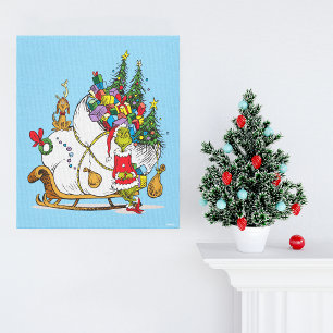 Classic Grinch   Grinch & Max Runaway Sleigh Canvas Print