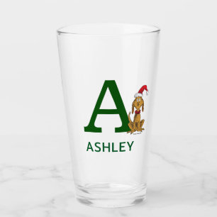 Classic Grinch Max Name & Monogram Glass