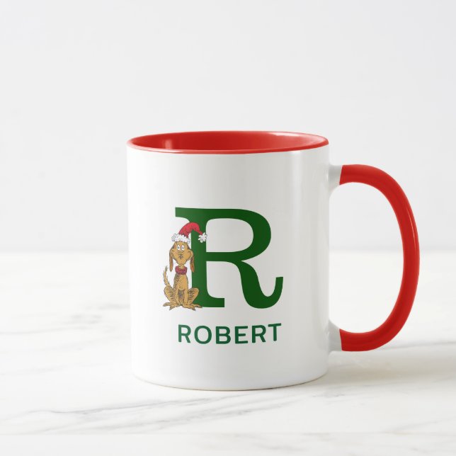 Classic Grinch Max | Name & Monogram R Mug (Right)