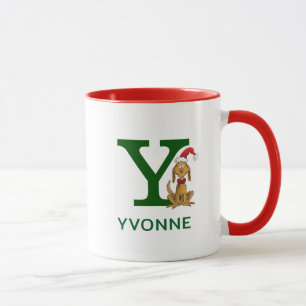 Classic Grinch Max   Name & Monogram Y Mug
