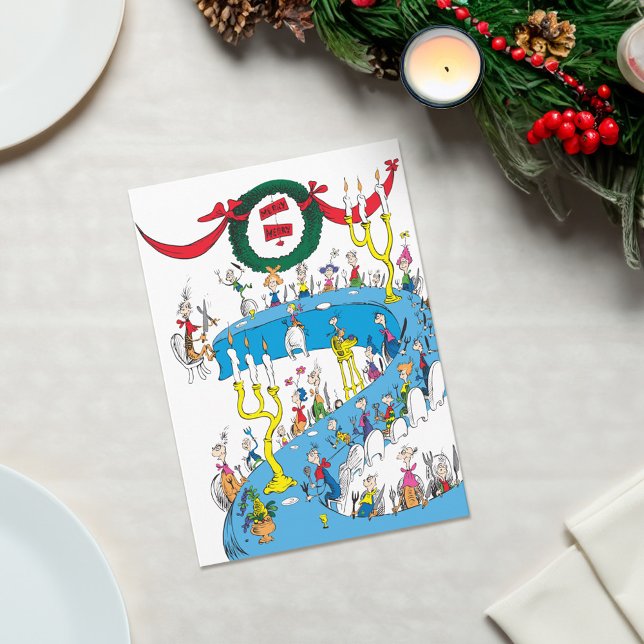 Classic Grinch | Merry Merry Feast Holiday Card (Card on table)