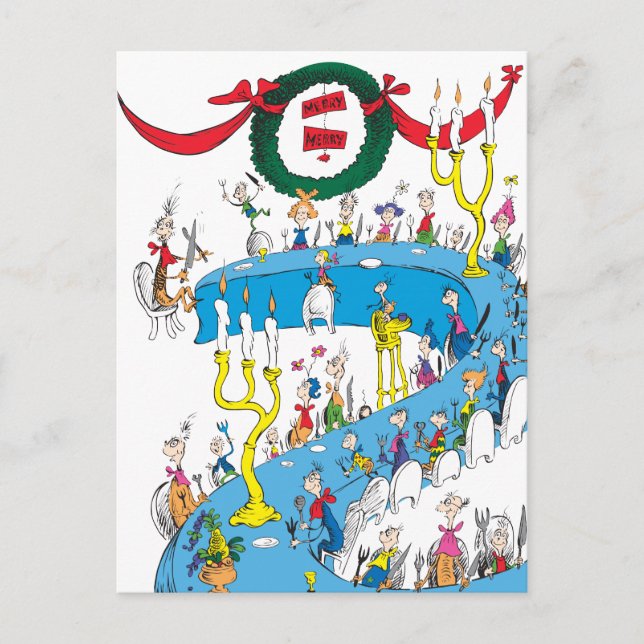 Classic Grinch | Merry Merry Feast Holiday Postcard (Front)