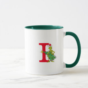 Classic Grinch   Naughty Monogram I Mug