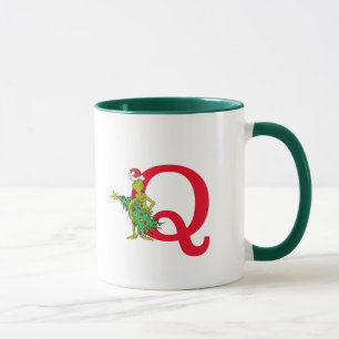 Classic Grinch   Naughty Monogram Q Mug