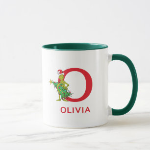 Classic Grinch   Naughty Name & Monogram O Mug