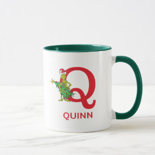 Classic Grinch Naughty Name & Monogram Q Mug