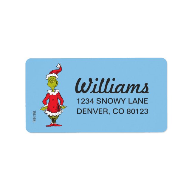 Classic Grinch | Santa Claus Label (Front)