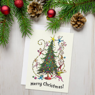 Classic Grinch Whoville Christmas Tree Holiday Card