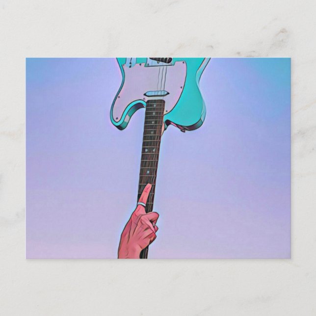 Classic guitar artwork postcard (Front)