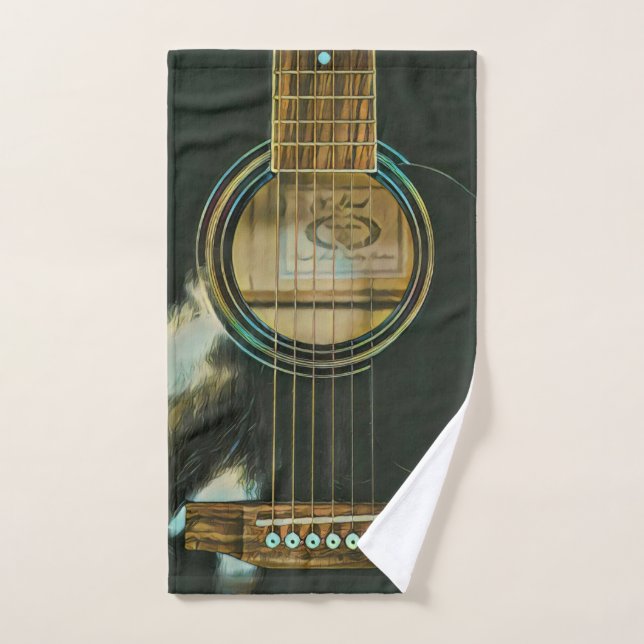 classic guitar gift for dad hand towel (Hand Towel)