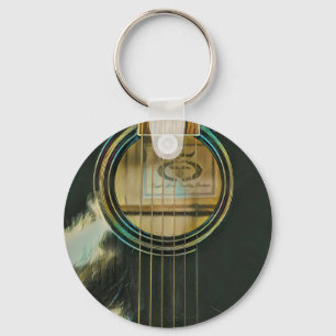 classic guitar gift for dad key ring