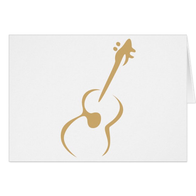 Classic Guitar in Swish Drawing Style (Front Horizontal)