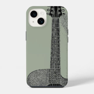 Classic Guitar Ink Sketch Pop Art iPhone 14 Case