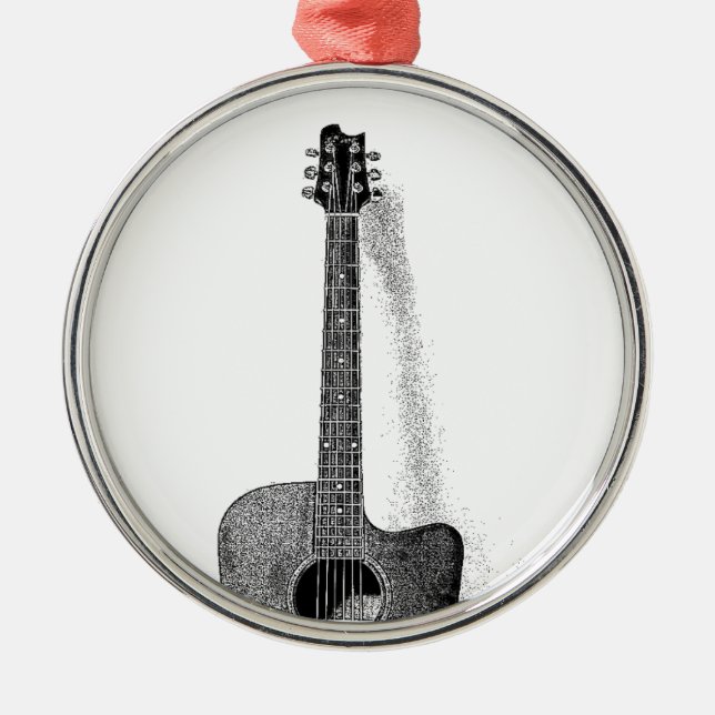Classic Guitar Metal Tree Decoration (Front)