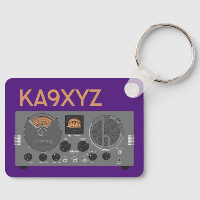 Classic Hallicrafters S 20R Radio Receiver Key Ring (Front)