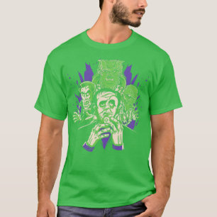 Classic Halloween Horror Monsters toon Vampire Zom T-Shirt