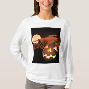Classic Halloween Jack-O-Lantern Creepy House T-Shirt