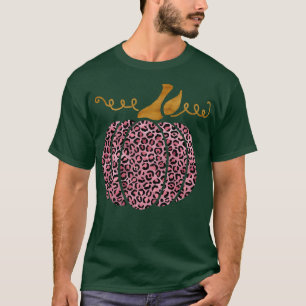 Classic Halloween Leopard Pumpkin Autumn Thanksgiv T-Shirt
