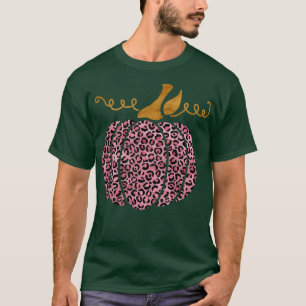 Classic Halloween Leopard Pumpkin Autumn Thanksgiv T-Shirt