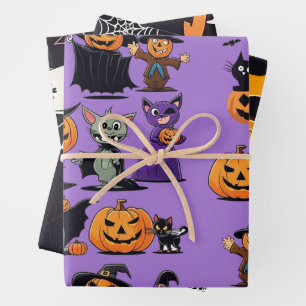 Classic Halloween Pumpkin Carving Wrapping Paper