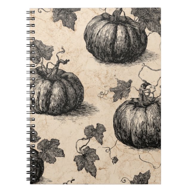 Classic Halloween Pumpkins Notebook (Front)