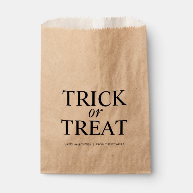 CLASSIC HALLOWEEN TRICK OR TREAT FAVOR BAGS (Front)