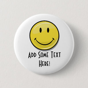 Classic Happy Face 6 Cm Round Badge