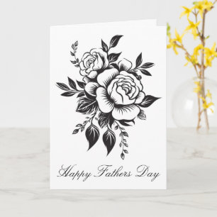 Classic Happy Fathers Day Floral Greeting Cards