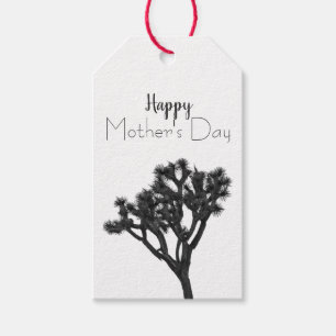 Classic Happy Mother's Day Love Joshua Tree B&W Gift Tags
