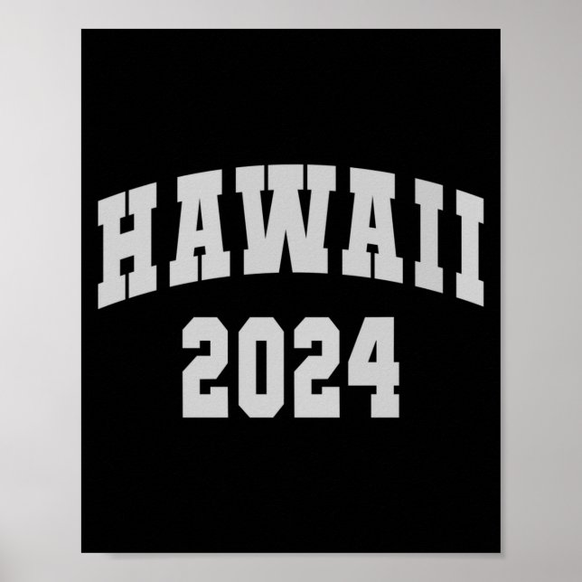 Classic hawaii 2024 beach trip winter vacation poster (Front)