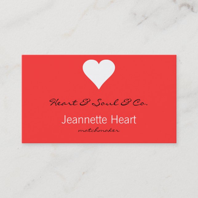 Classic Heart Business Card (Front)
