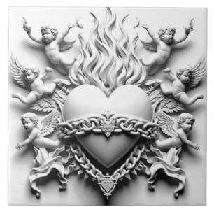 Classic Heart + Chain  Tile