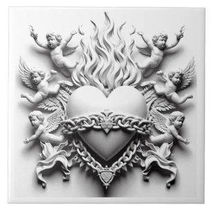 Classic Heart + Chain  Tile
