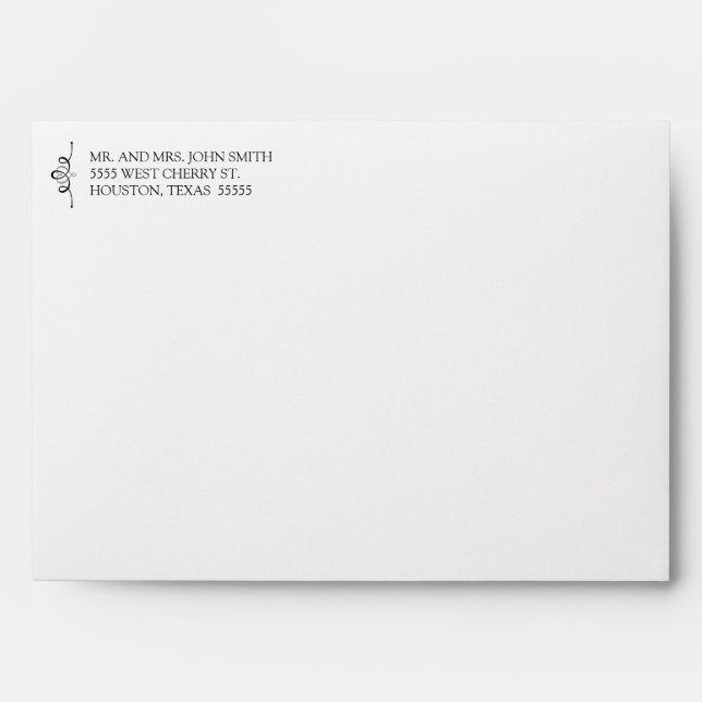 Classic Heart Grey Custom Wedding Envelope (Front)