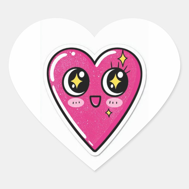 Classic Heart Shape Sticker | Cute Minimalist Love (Front)