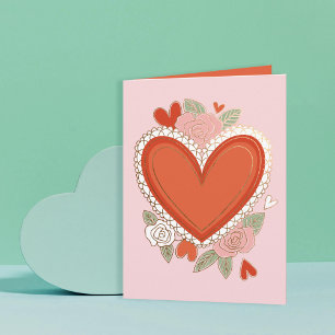 Classic Heart Valentine Holiday Card